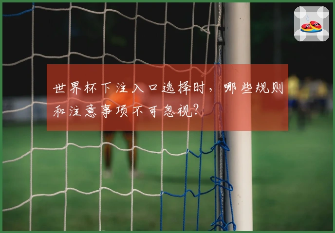 世界杯下注入口选择时，哪些规则和注意事项不可忽视？